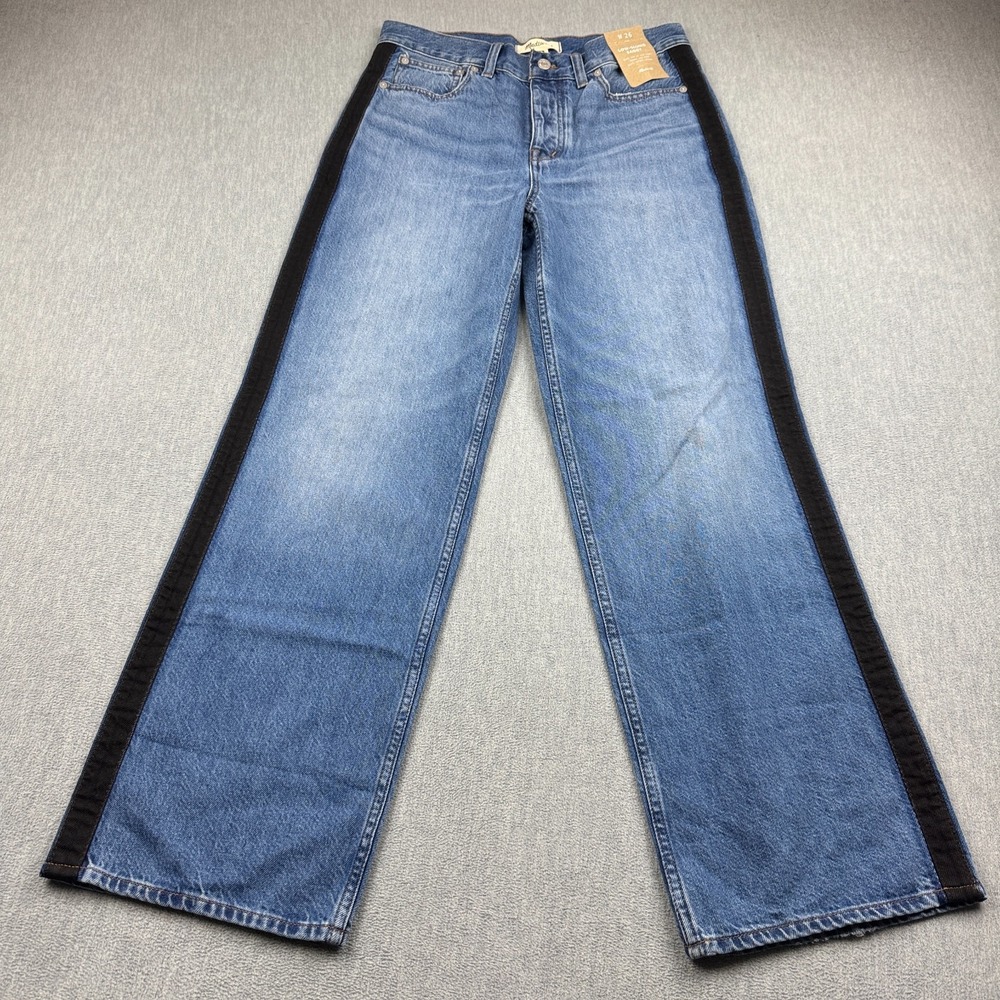 Madewell Jeans Womens 30x30 Blue Low Slung Baggy High Rise Wash Rigid Pants NWT